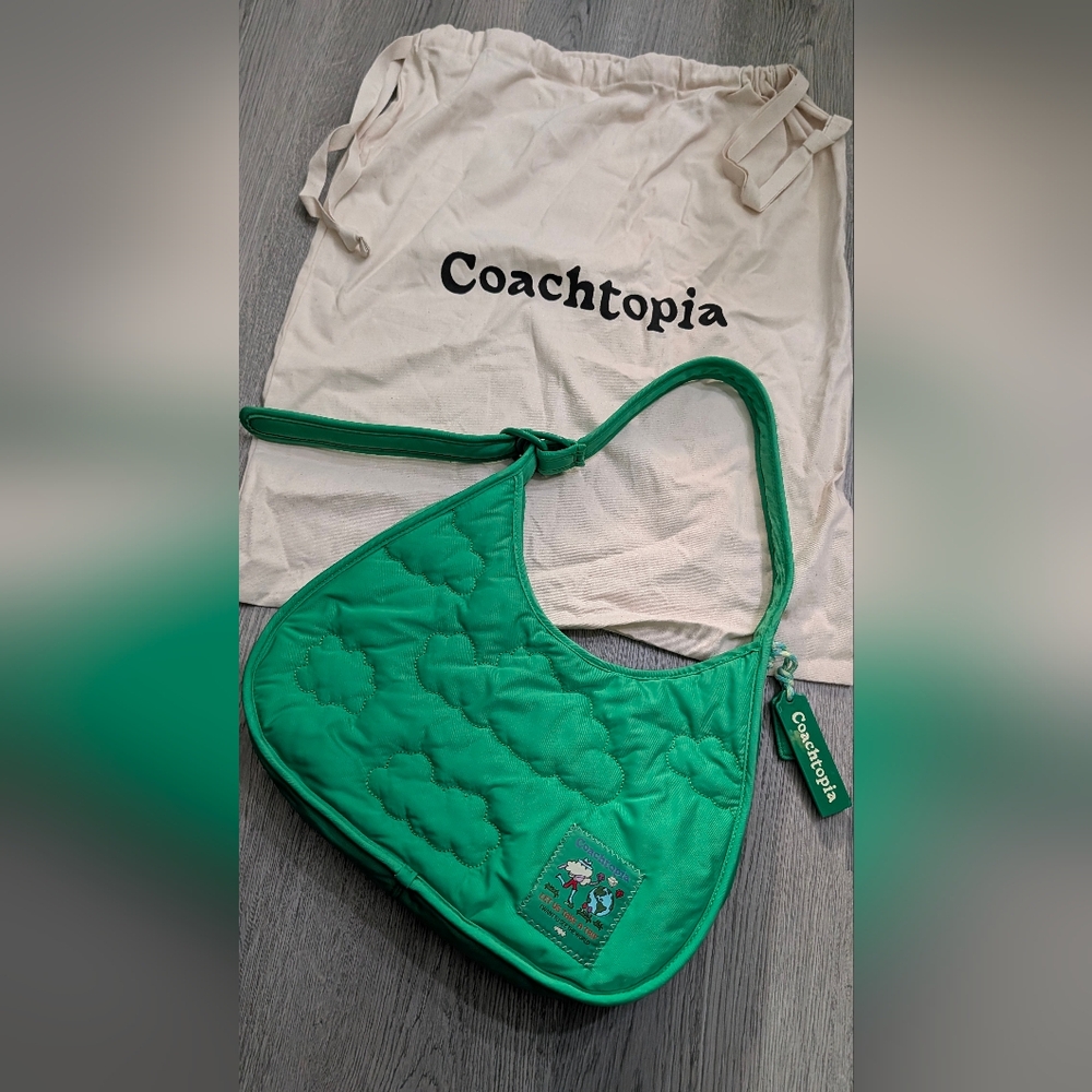 Coachtopia Loop Ergo Bag Electric Kelp Green Quilted Y2K Shoulder Bag